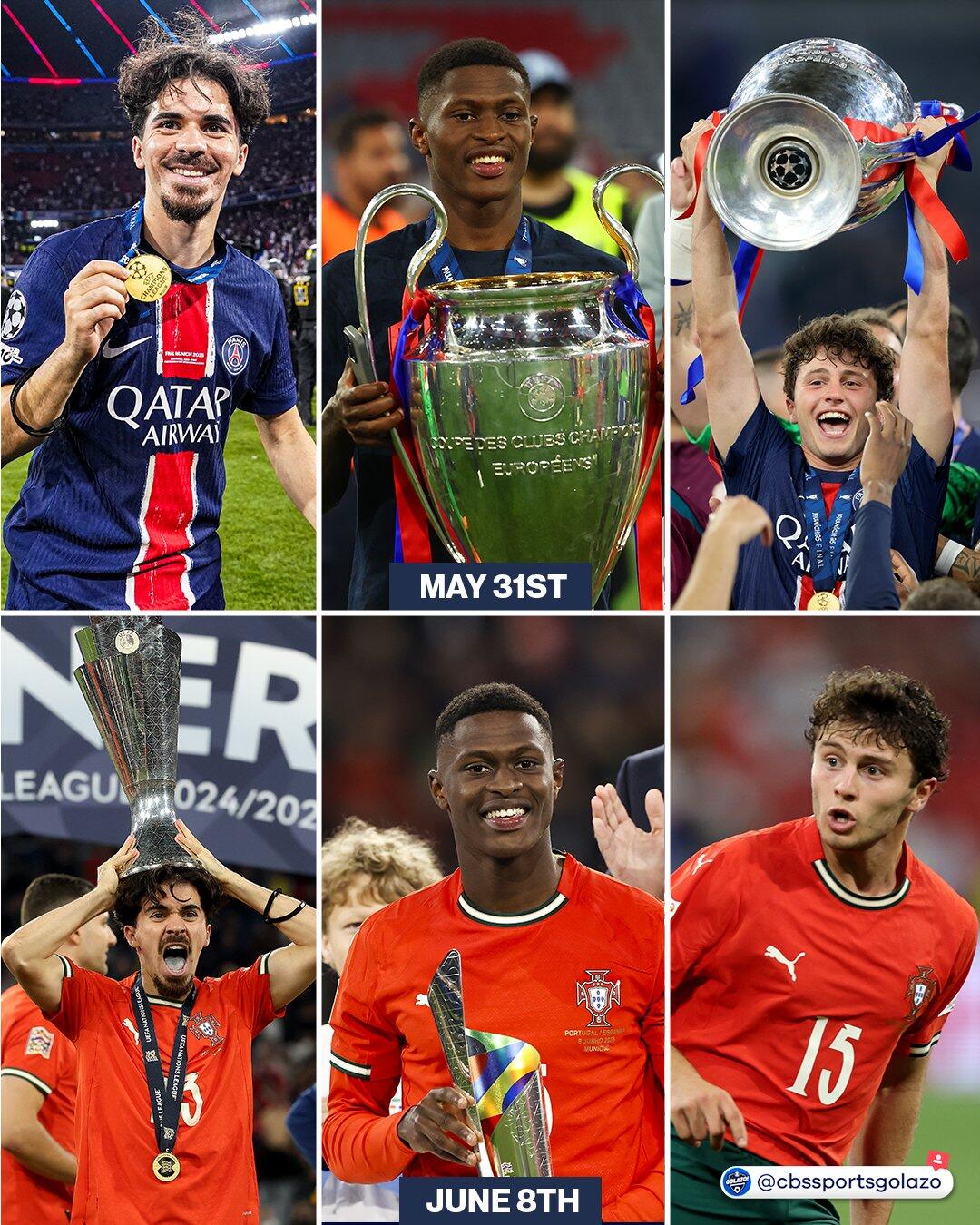 硬實(shí)力??葡萄牙首發(fā)巴黎3人：中場核心+邊路爆破手，10天奪兩冠