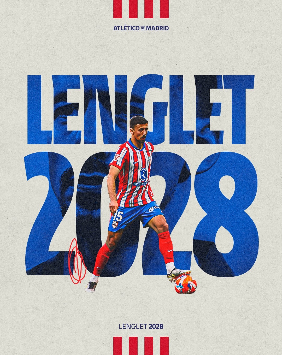 官方：巴薩中衛(wèi)朗格萊免簽加盟馬競，簽約至2028年