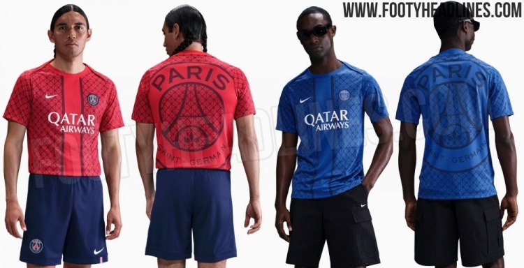 巴黎新賽季賽前訓(xùn)練服諜照：藍(lán)色基底，視覺元素致敬埃菲爾鐵塔