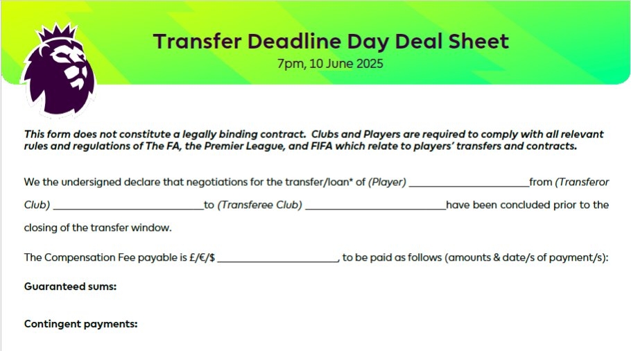 英超官方：夏窗第一階段關(guān)閉，俱樂部需等到6月16日完成簽約