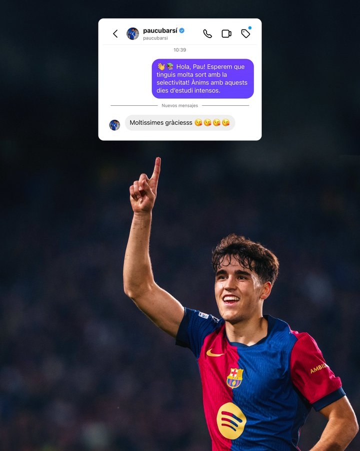 還是個(gè)學(xué)生！庫巴西將參加西班牙大學(xué)入學(xué)考試，巴薩官方送上祝福