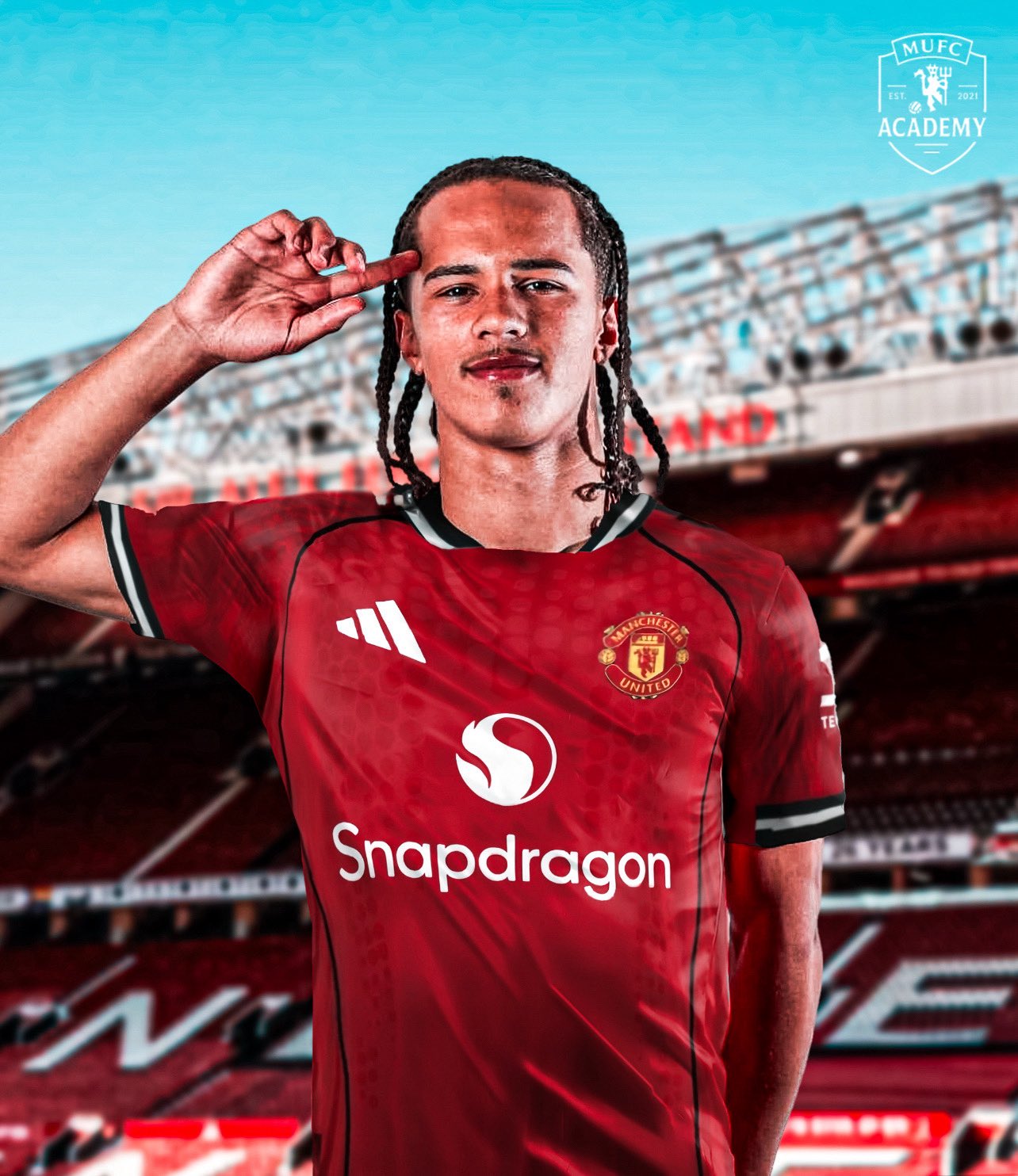 TA：曼聯(lián)花100萬鎊簽?zāi)习财疹D16歲小將，圣徒有20%轉(zhuǎn)會(huì)分成