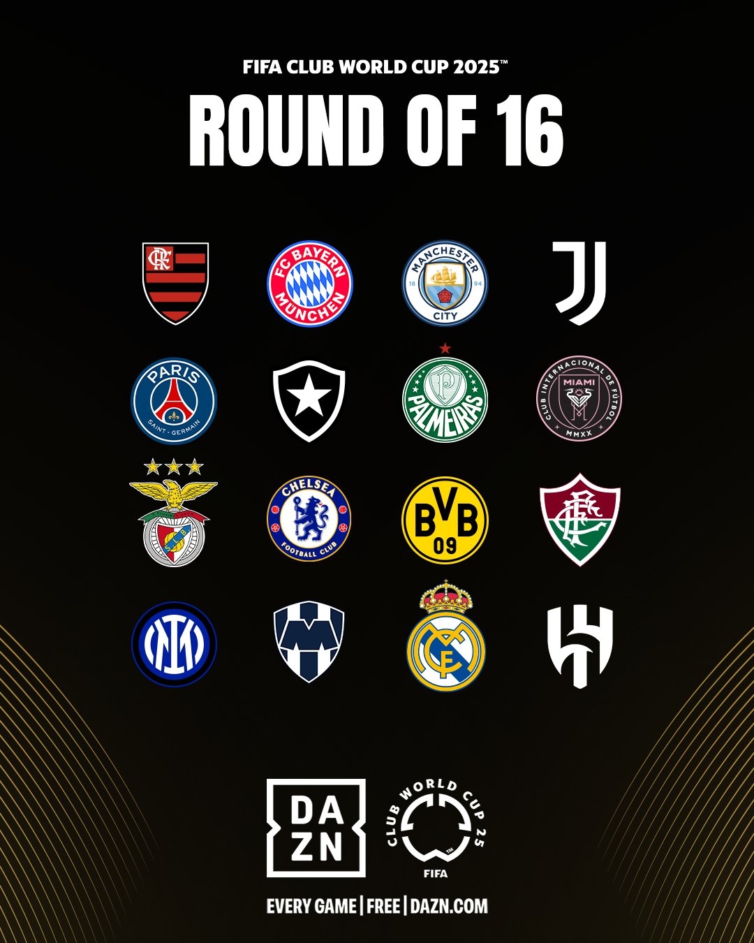 16強(qiáng)大洲分布：歐洲9隊(duì)、亞洲僅新月、南美全靠巴甲、中北美2隊(duì)