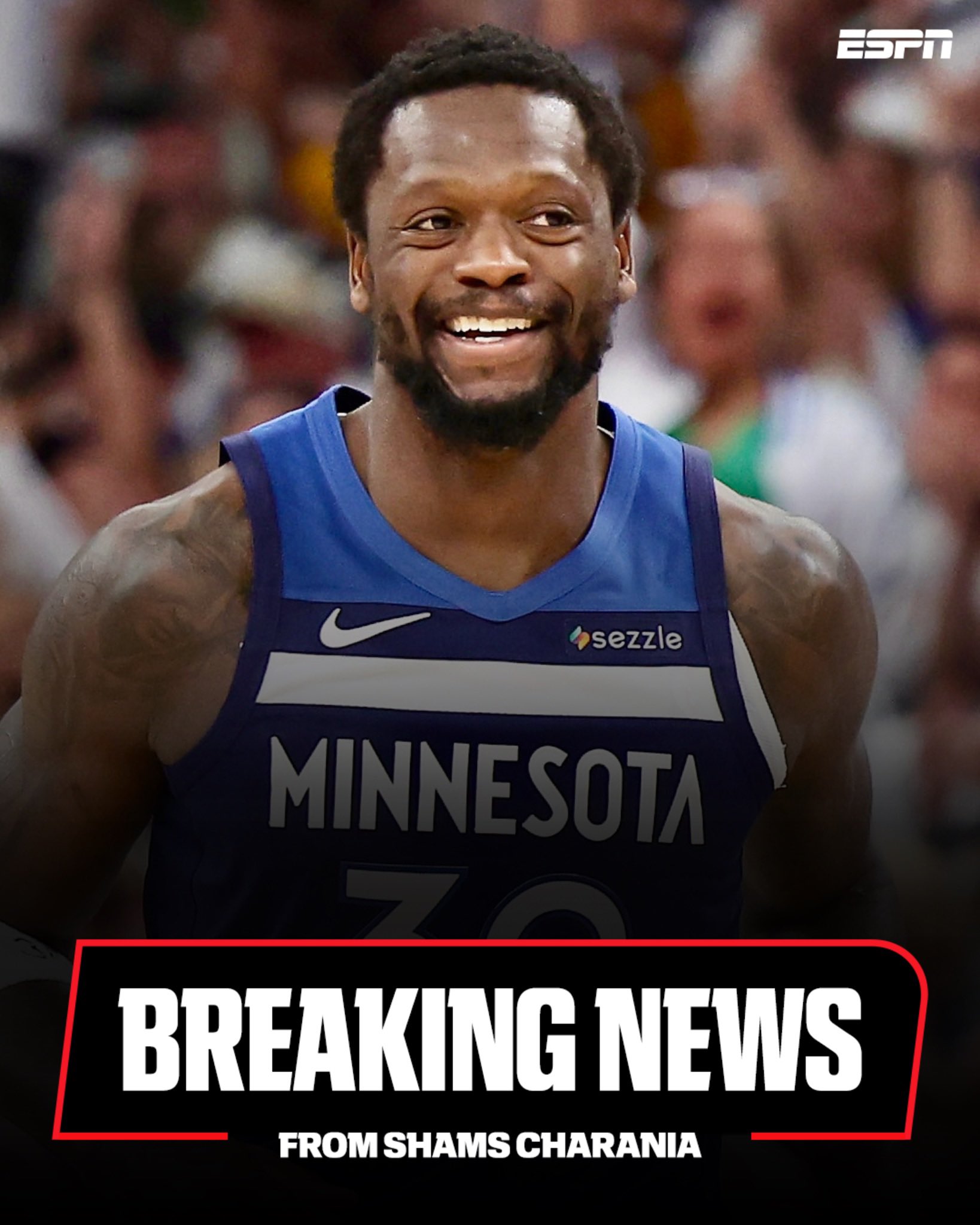 超值合同??Shams：蘭德爾計劃與森林狼簽訂一份3年1億的新合約