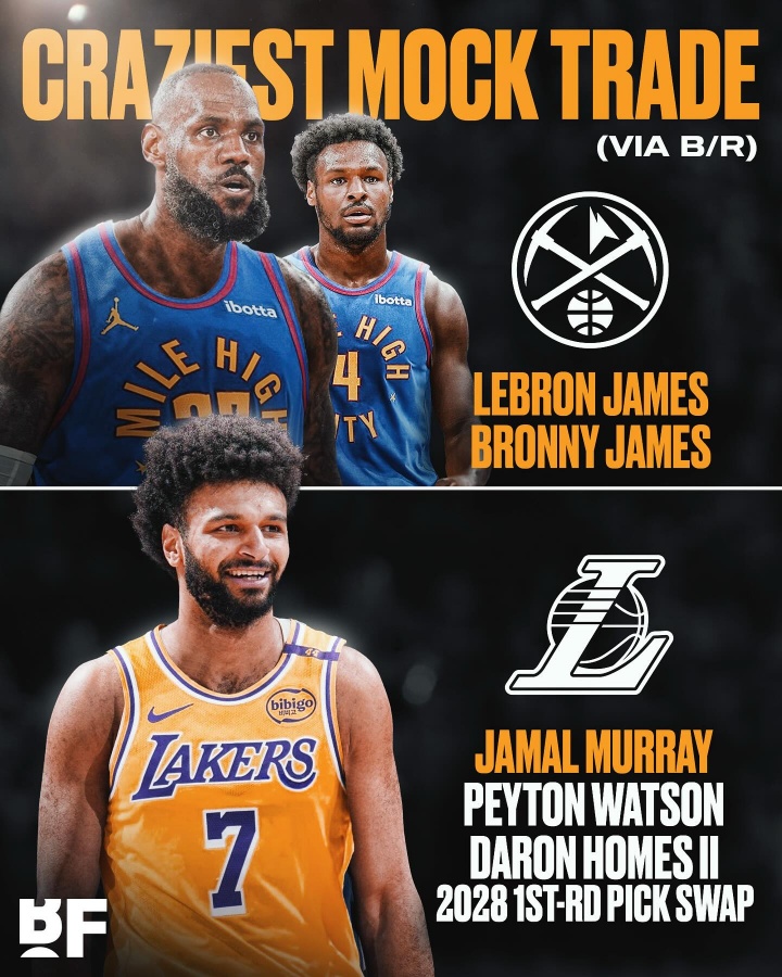 詹約聯(lián)手？BR模擬：湖人送出老詹+布朗尼換穆雷等三將+1首輪互換