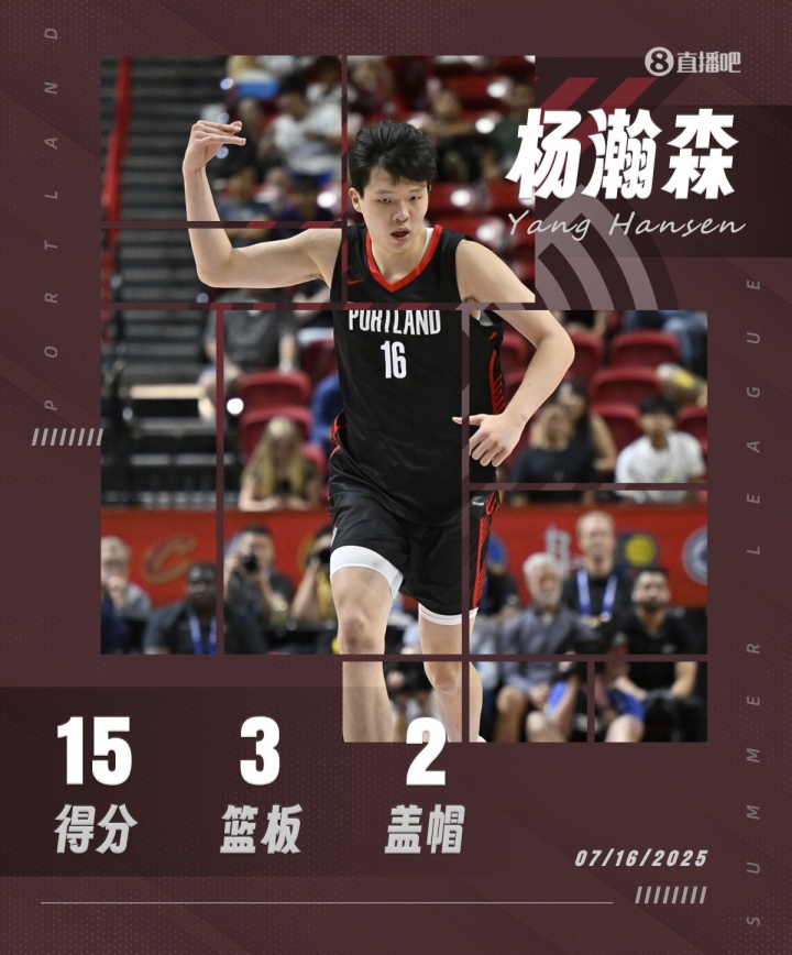 ??得分創(chuàng)新高！楊瀚森15分3板2助1斷2帽！3記三分驚艷全場