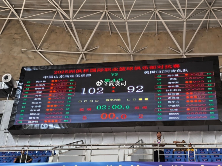 山東熱身賽102-92擊敗美國TBT阿肯色隊 王證19分&陳培東16分