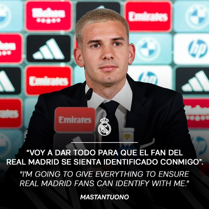 馬斯坦托諾發(fā)布會：皇馬是世界上最偉大俱樂部 我特別要求穿30號