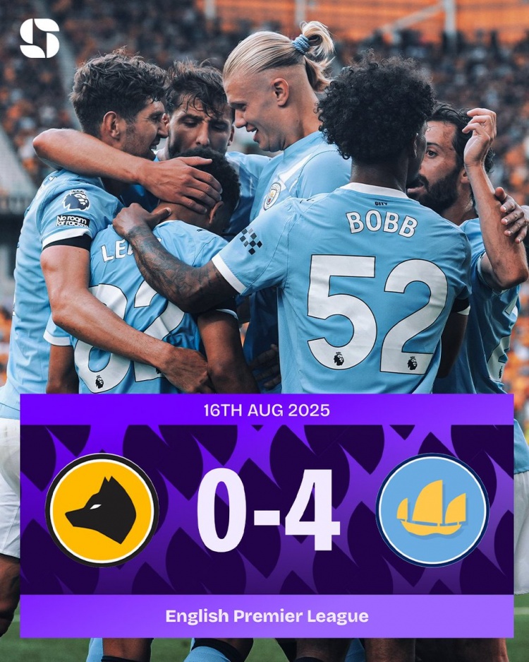 曼城在8月進行的英超已取得9連勝 過去15個賽季聯(lián)賽首戰(zhàn)取14勝