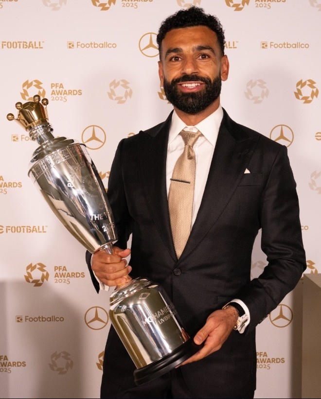 毫無懸念！官方：薩拉赫當選PFA年度球員票選最佳球員