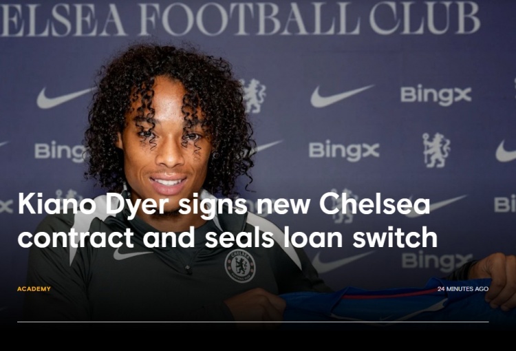 官方：切爾西續(xù)約中場小將迪爾至2030年，本賽季將租借荷甲福倫丹