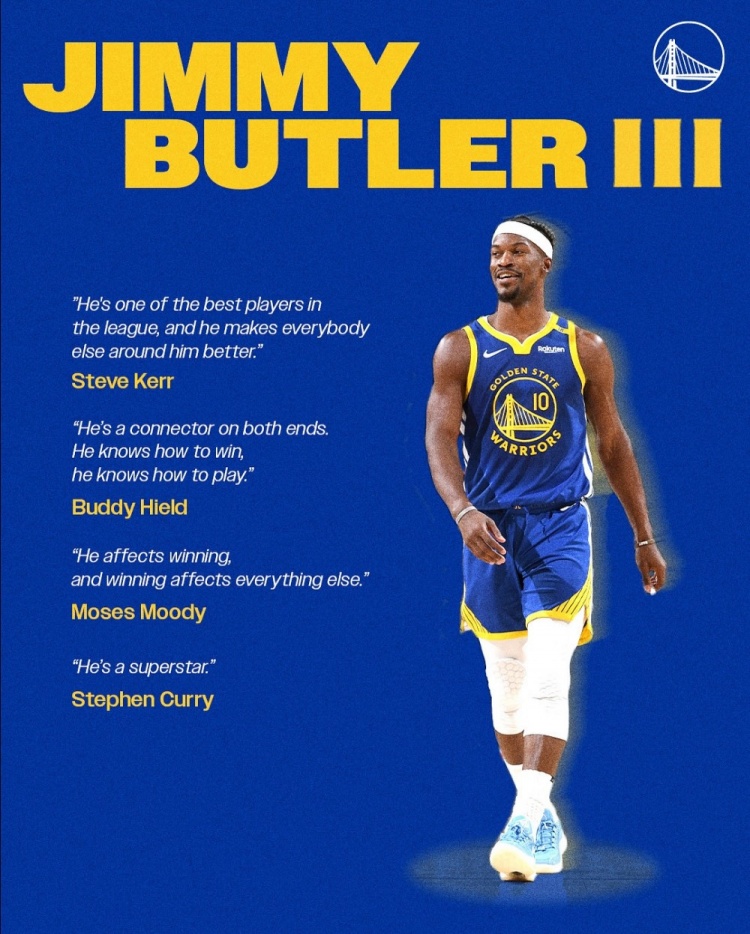 高度評(píng)價(jià)！勇士官推曬教練、隊(duì)友語錄祝巴特勒36歲生日快樂