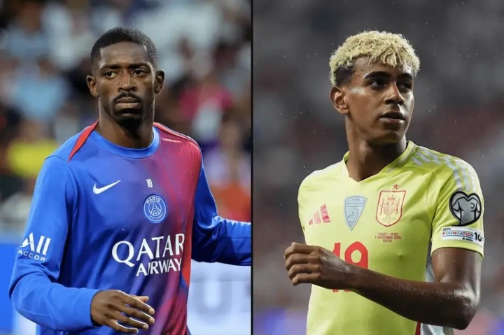 TA預(yù)測(cè)金球前10：登貝萊獲獎(jiǎng)亞馬爾第2，薩拉赫第5帕爾默小麥上榜