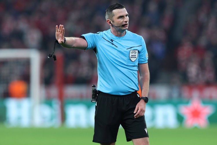 歐足聯(lián)官方：奧利弗裁判組執(zhí)法國米VS阿賈克斯的歐冠小組賽