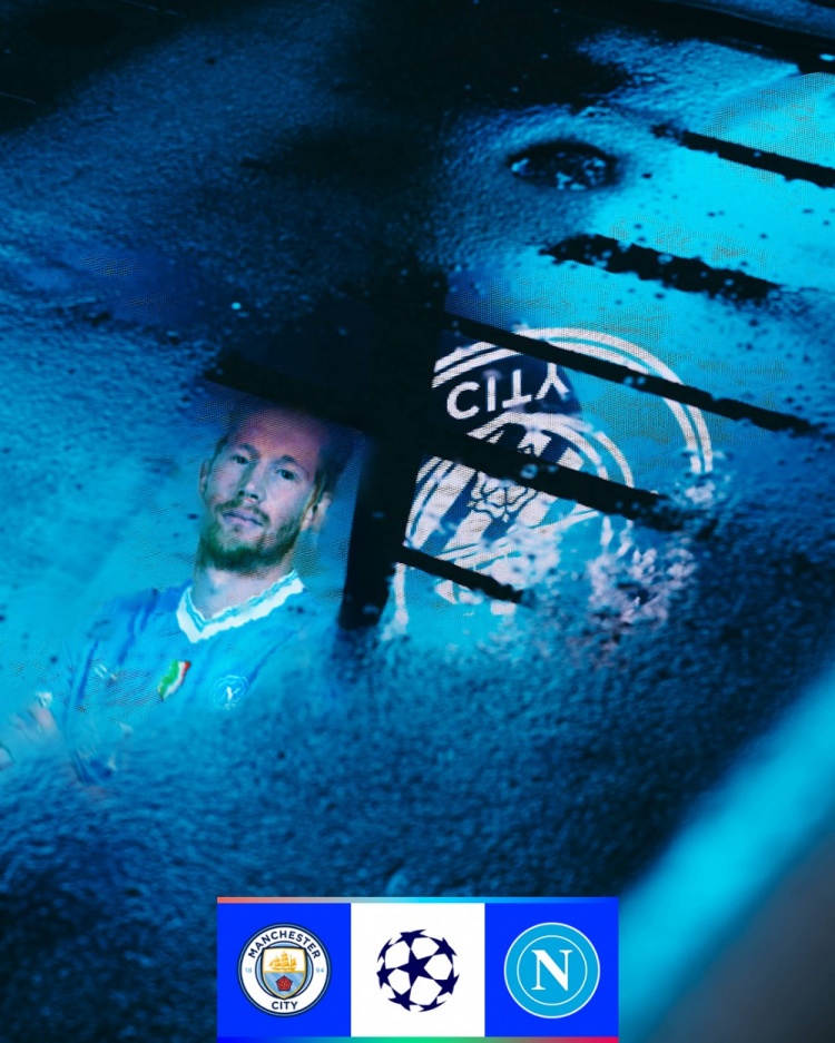 藍(lán)月傳奇！歐冠官方曬德布勞內(nèi)重返伊蒂哈德海報