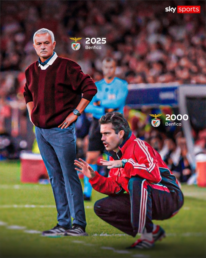 遇見25年前的自己！穆帥第一次當(dāng)主帥是37歲在本菲卡，如今已62歲