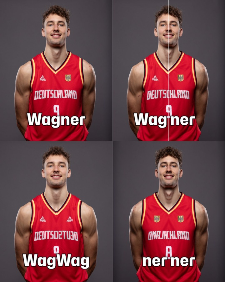 誰的臉最對稱？FIBA官方曬出各個球星左右臉鏡像拼接照！