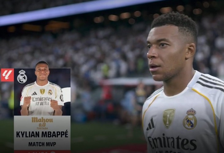 遠(yuǎn)射破門，西甲官方：姆巴佩當(dāng)選皇馬2-0西班牙人全場(chǎng)最佳